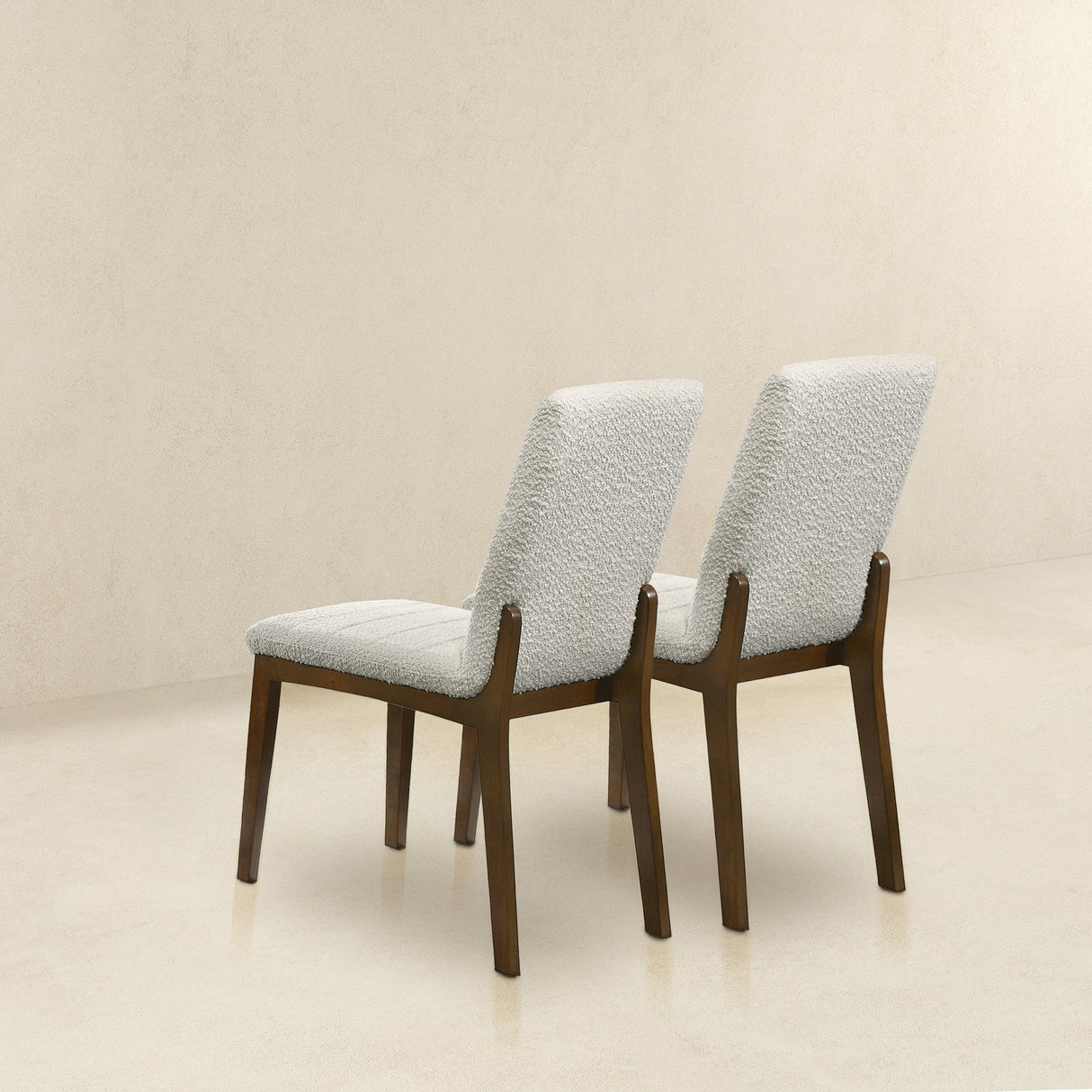 Ines White Boucle Dining Chair (Set of 2) from Ashcroft Furniture - Luna Furniture