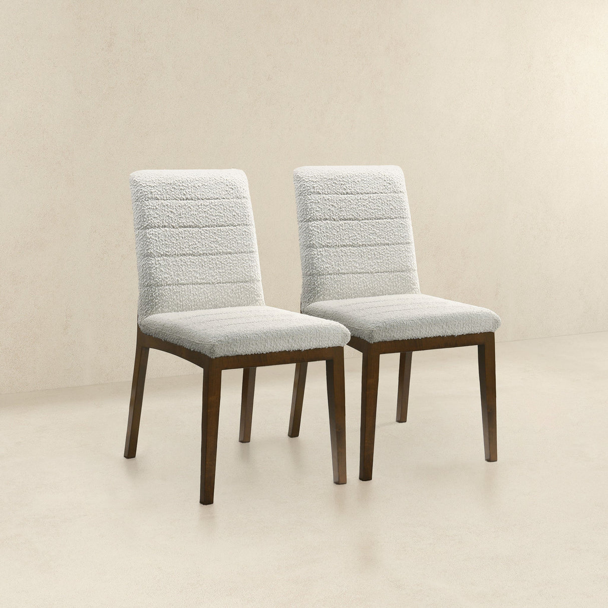 Ines White Boucle Dining Chair (Set of 2) from Ashcroft Furniture - Luna Furniture