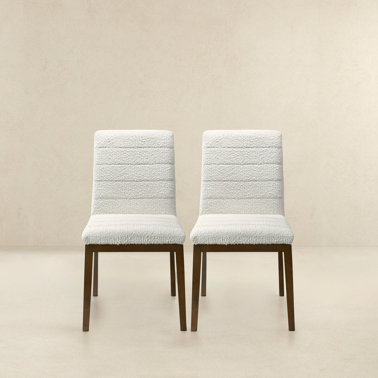 Ines White Boucle Dining Chair (Set of 2) from Ashcroft Furniture - Luna Furniture