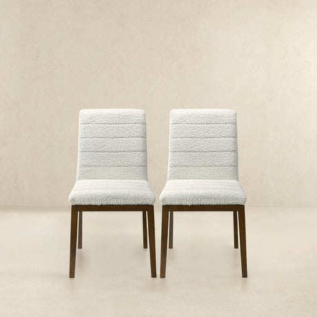 Ines White Boucle Dining Chair (Set of 2) from Ashcroft Furniture - Luna Furniture