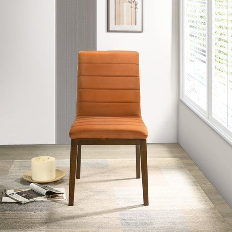 Ines Burnt Orange Velvet Dining Chair (Set of 2) from Ashcroft Furniture - Luna Furniture
