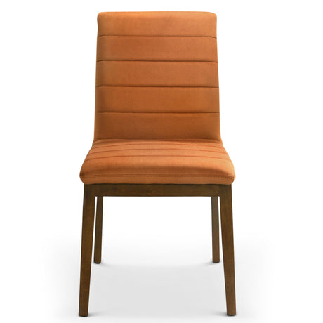 Ines Burnt Orange Velvet Dining Chair (Set of 2) from Ashcroft Furniture - Luna Furniture