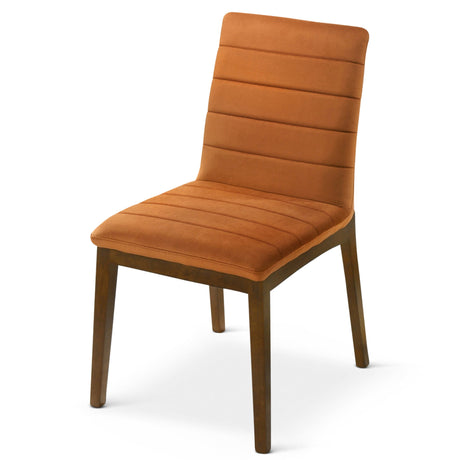 Ines Burnt Orange Velvet Dining Chair (Set of 2) from Ashcroft Furniture - Luna Furniture