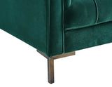 Isaac Channel Stitched Green Velvet Loveseat from Steve Silver - Luna Furniture