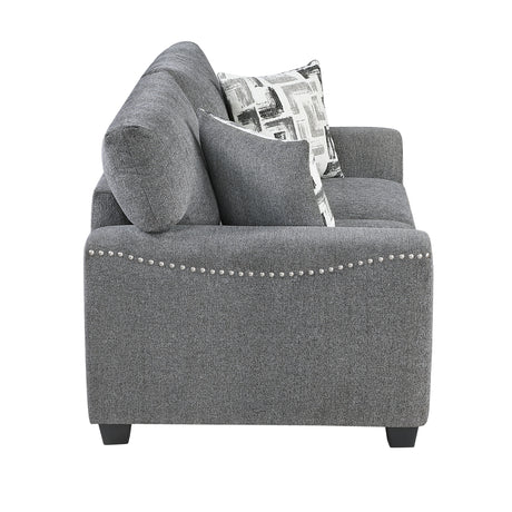 Isabel Dark Gray Loveseat from Homelegance - Luna Furniture