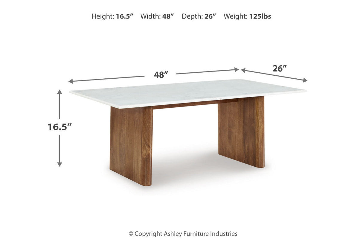 Isanti Light Brown/White Coffee Table and 2 End Tables from Ashley - Luna Furniture