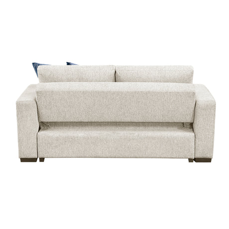 Isla Beige Loveseat with Pull-out Bed and Click Motion Back from Homelegance - Luna Furniture