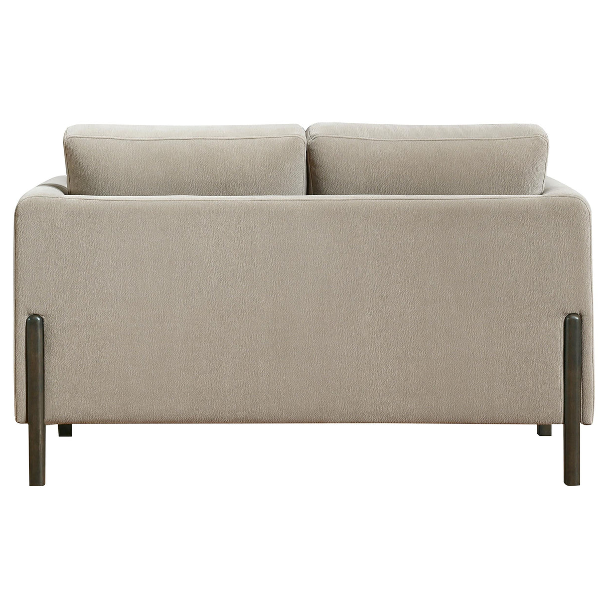 Islington Taupe Fabric Upholstered Panel Arm Loveseat from Coaster - Luna Furniture