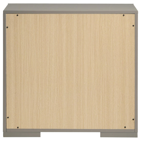 Ives Gray High Gloss 2-Drawer Nightstand from Coaster - Luna Furniture