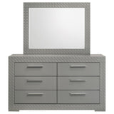 Ives Gray High Gloss Bedroom Set from Coaster - Luna Furniture