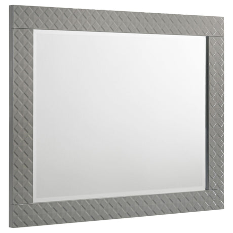 Ives Gray High Gloss Dresser Mirror (Mirror Only) from Coaster - Luna Furniture