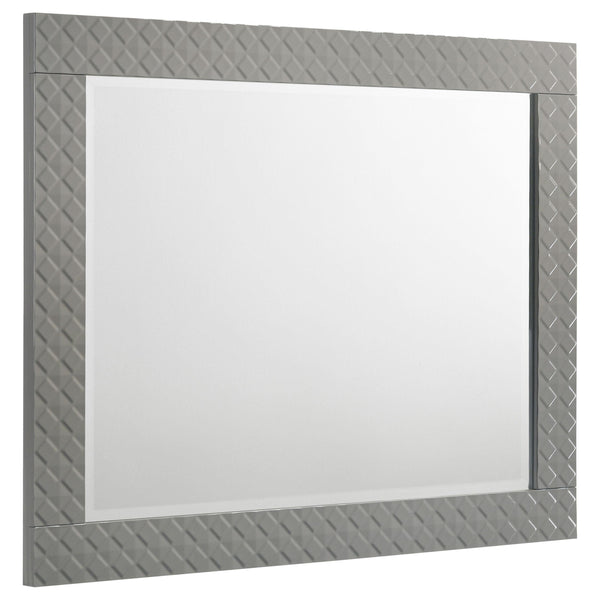 Ives Gray High Gloss Dresser Mirror (Mirror Only)