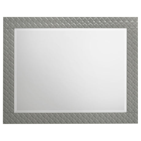 Ives Gray High Gloss Dresser Mirror (Mirror Only) from Coaster - Luna Furniture