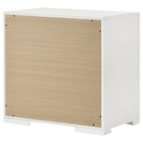 Ives White High Gloss 2-Drawer Nightstand from Coaster - Luna Furniture