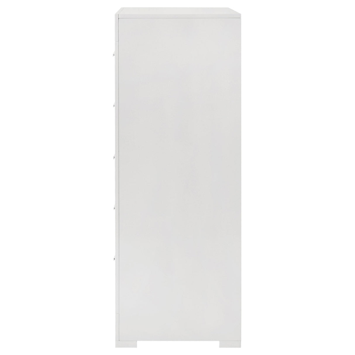 Ives White High Gloss 5-Drawer Bedroom Chest from Coaster - Luna Furniture