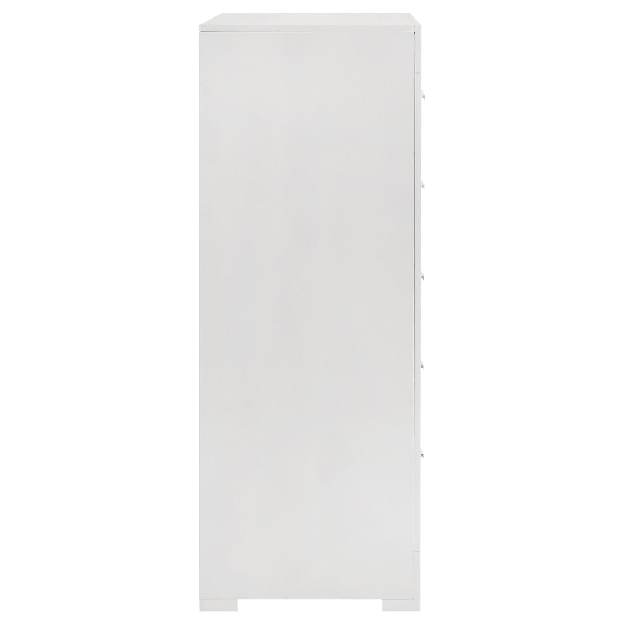 Ives White High Gloss 5-Drawer Bedroom Chest from Coaster - Luna Furniture