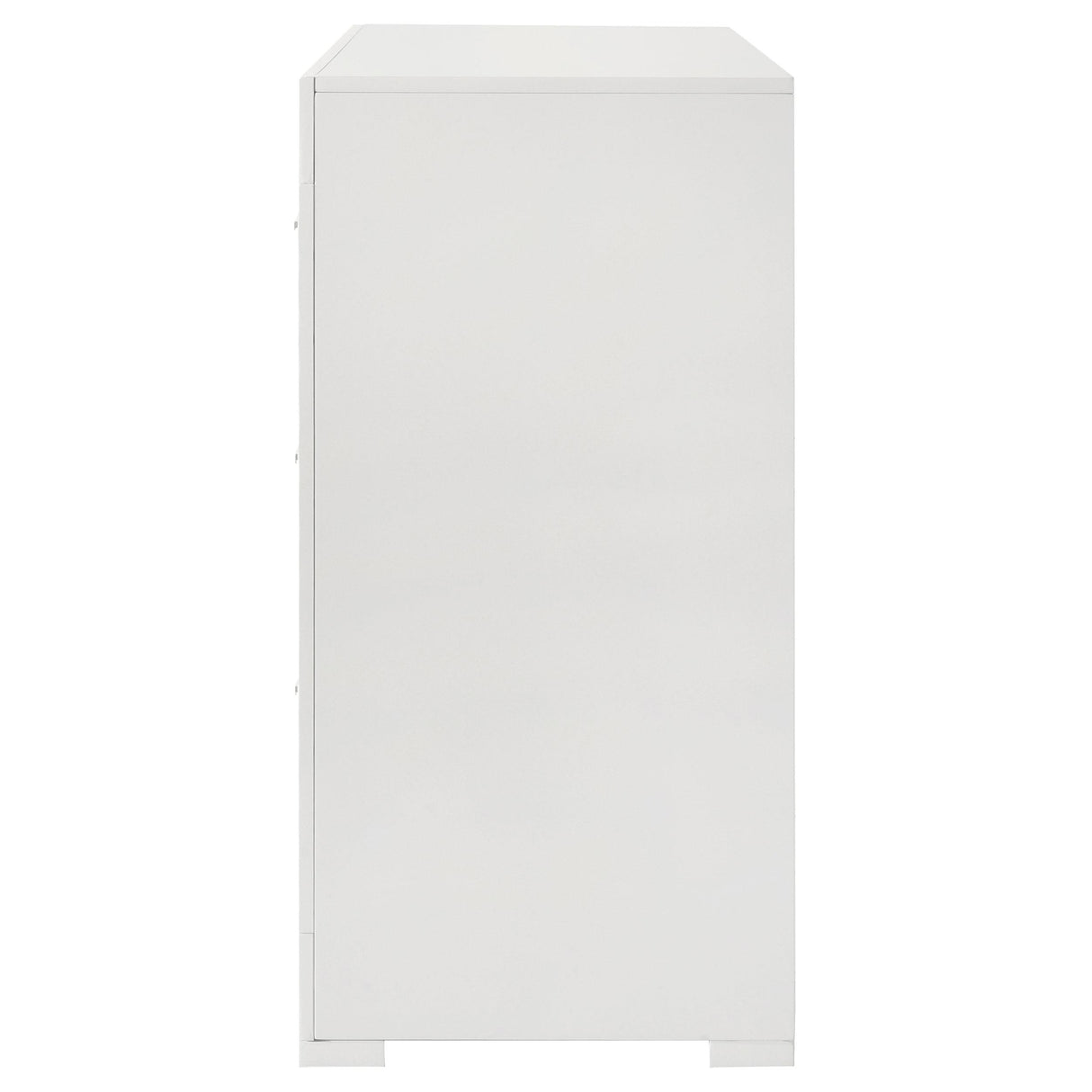 Ives White High Gloss 6-Drawer Dresser from Coaster - Luna Furniture