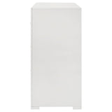 Ives White High Gloss 6-Drawer Dresser from Coaster - Luna Furniture