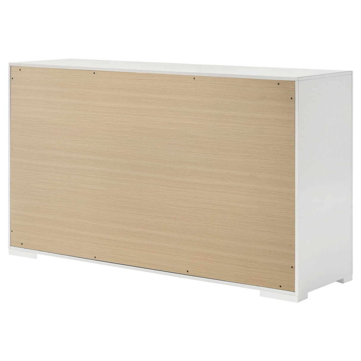 Ives White High Gloss 6-Drawer Dresser from Coaster - Luna Furniture