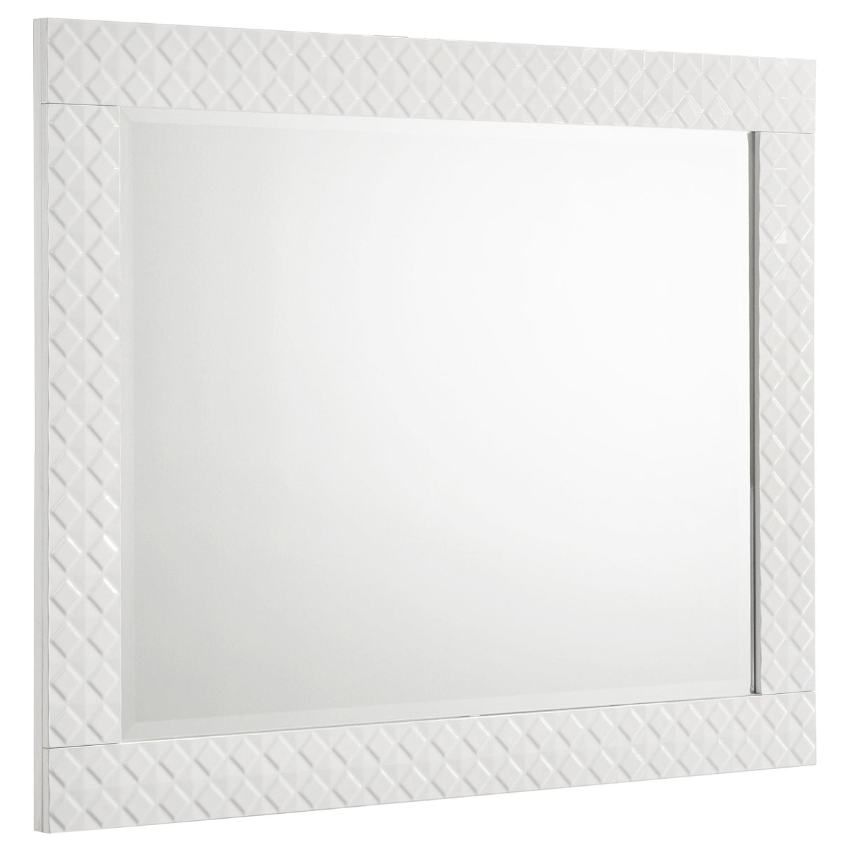 Ives White High Gloss Dresser Mirror (Mirror Only) from Coaster - Luna Furniture