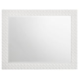Ives White High Gloss Dresser Mirror (Mirror Only) from Coaster - Luna Furniture