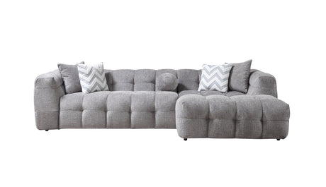 Ivy Gray Boucle RAF Sectional from Nova Furniture - Luna Furniture