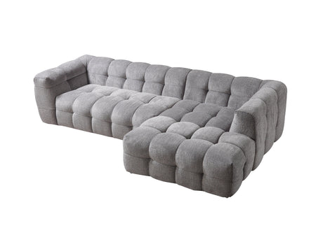 Ivy Gray Boucle RAF Sectional from Nova Furniture - Luna Furniture