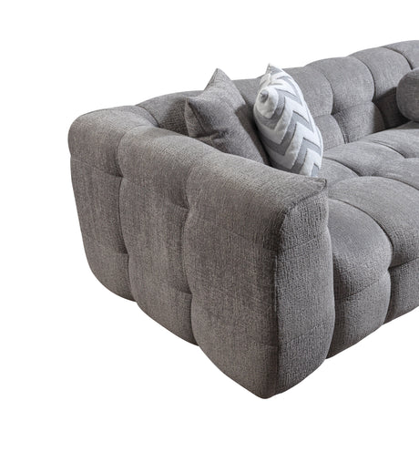 Ivy Gray Boucle RAF Sectional from Nova Furniture - Luna Furniture