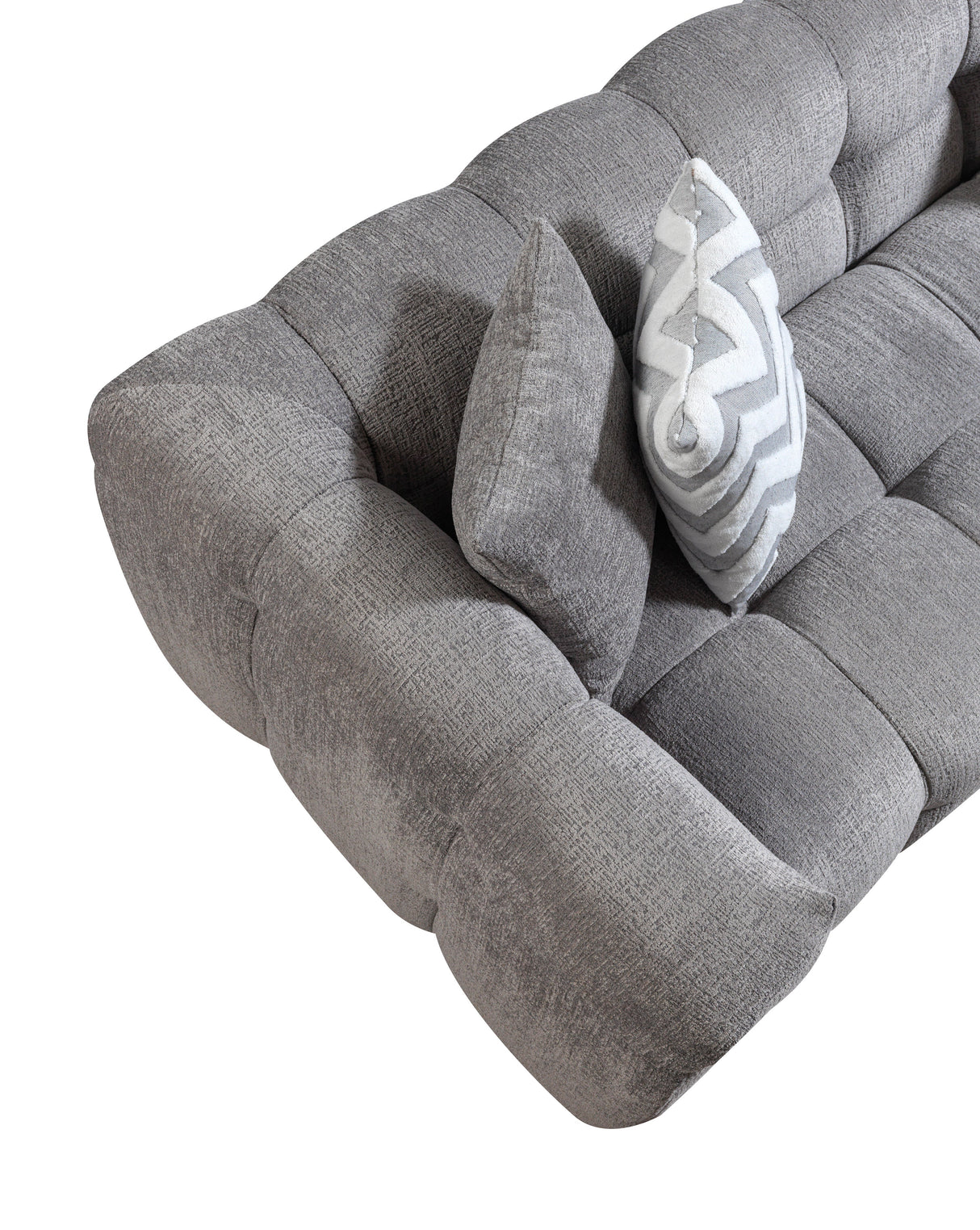 Ivy Gray Boucle RAF Sectional from Nova Furniture - Luna Furniture