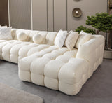 Ivy Ivory Boucle Double Chaise 146" Sectional from Nova Furniture - Luna Furniture