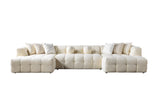 Ivy Ivory Boucle Double Chaise 146" Sectional from Nova Furniture - Luna Furniture