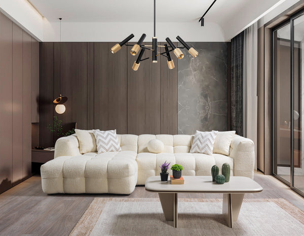 Ivy Ivory Boucle LAF Sectional