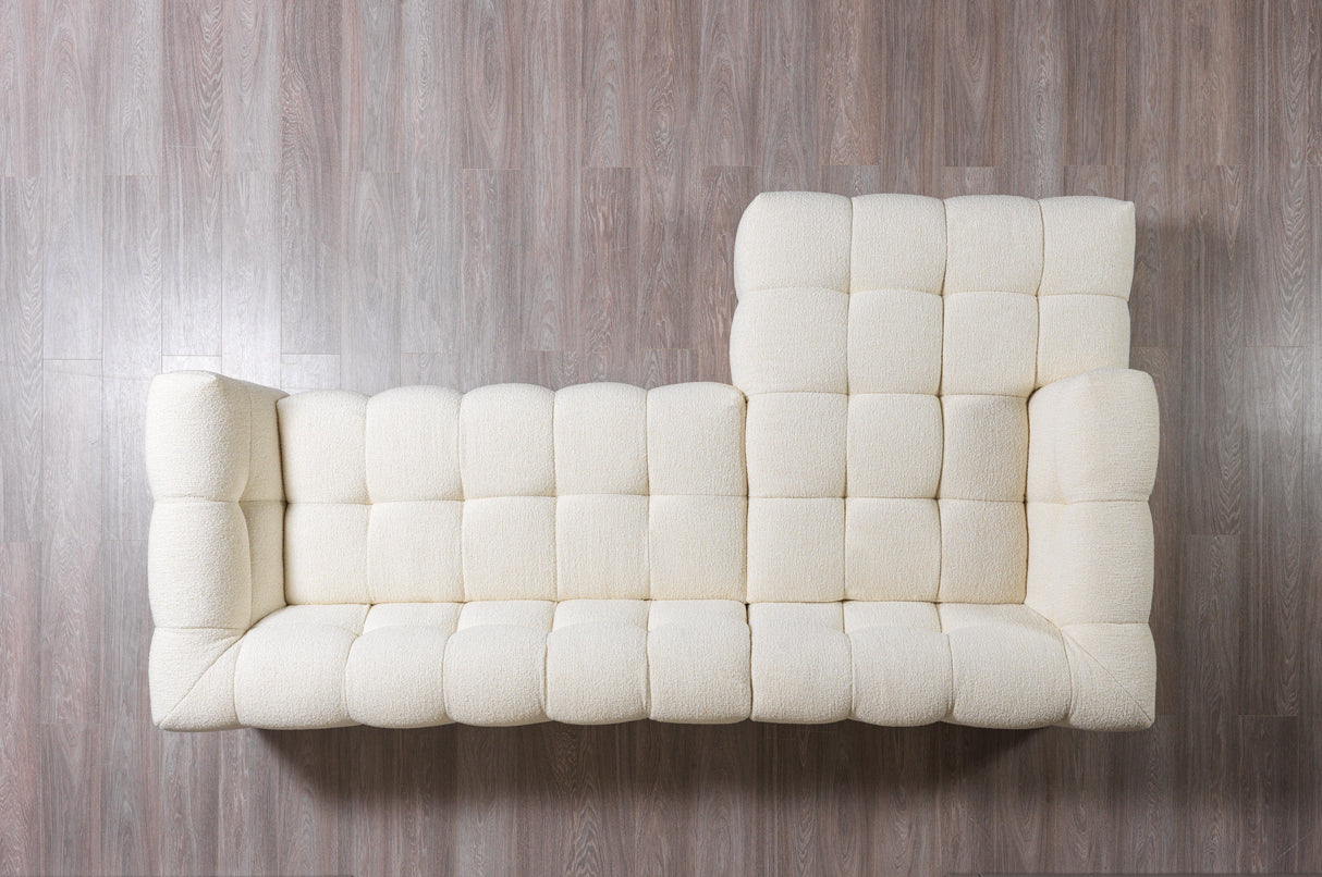 Ivy Ivory Boucle LAF Sectional from Nova Furniture - Luna Furniture