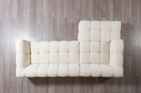 Ivy Ivory Boucle LAF Sectional from Nova Furniture - Luna Furniture