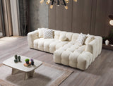 Ivy Ivory Boucle RAF Sectional from Nova Furniture - Luna Furniture