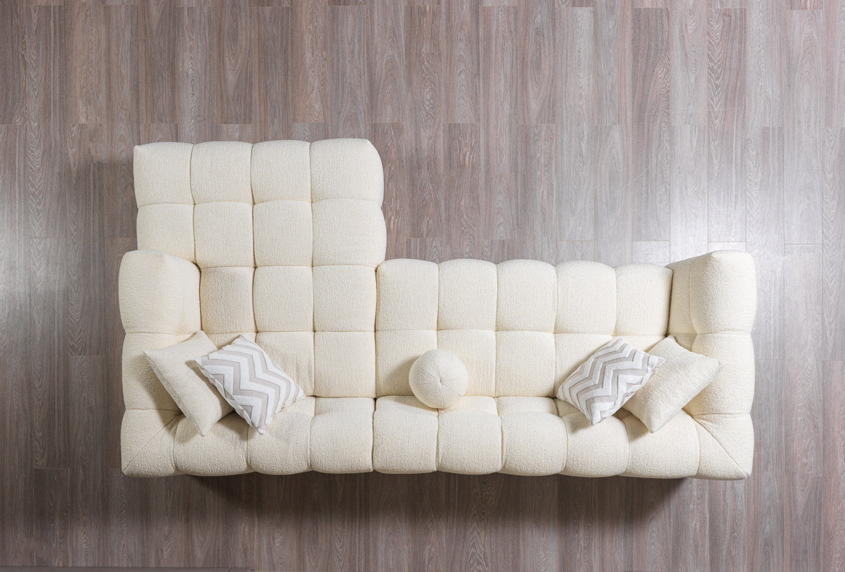 Ivy Ivory Boucle RAF Sectional from Nova Furniture - Luna Furniture