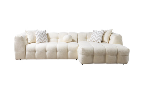 Ivy Ivory Boucle RAF Sectional from Nova Furniture - Luna Furniture