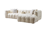 Ivy Ivory Boucle RAF Sectional from Nova Furniture - Luna Furniture