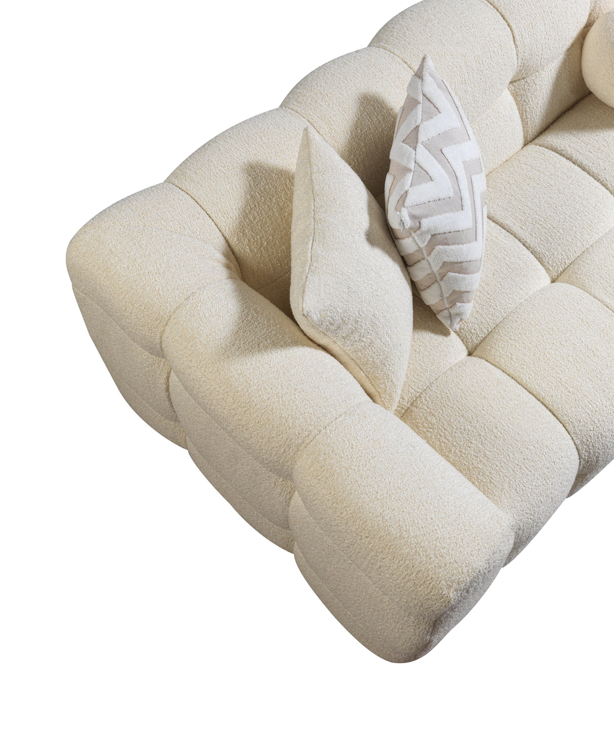 Ivy Ivory Boucle RAF Sectional from Nova Furniture - Luna Furniture