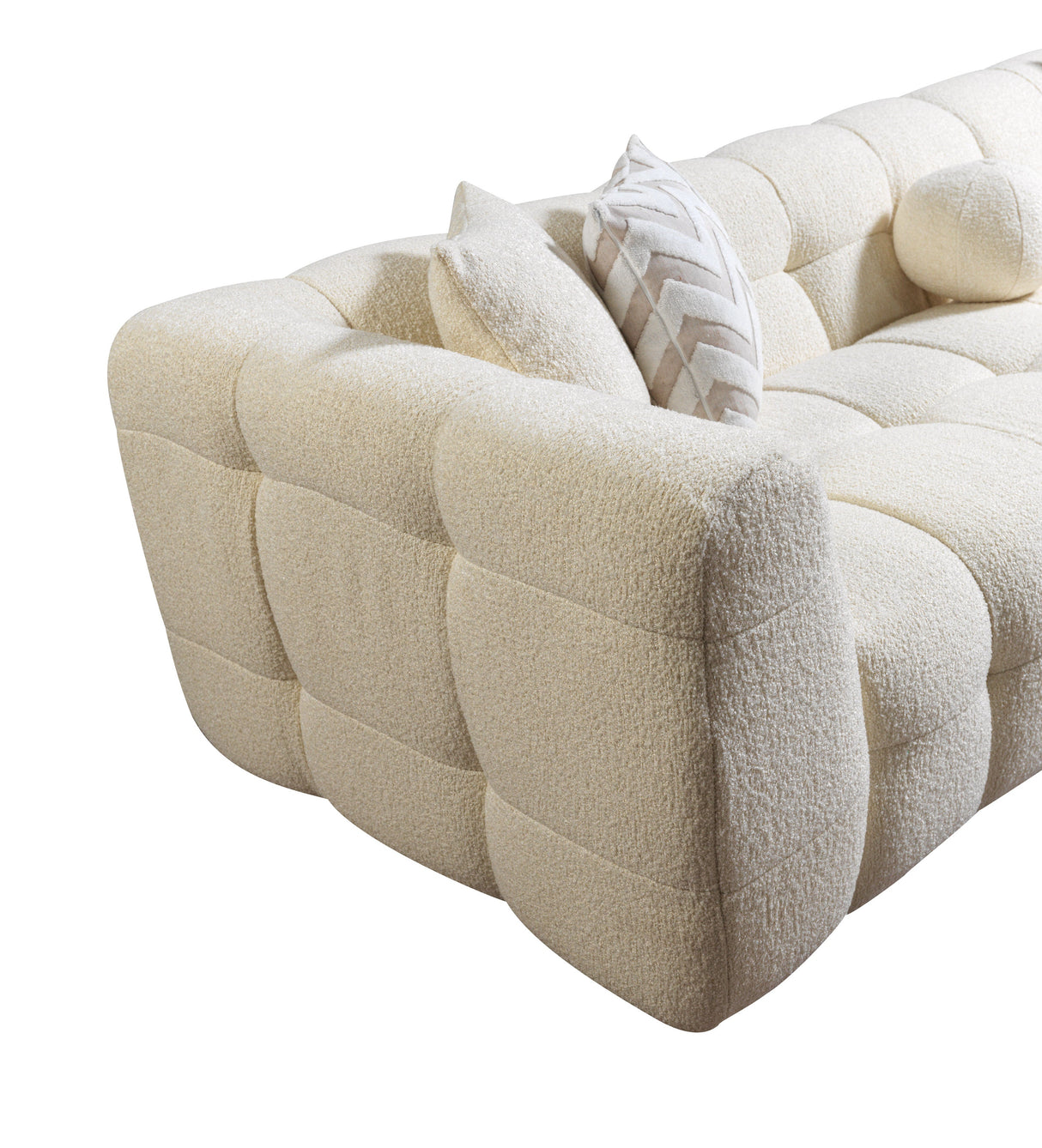 Ivy Ivory Boucle RAF Sectional from Nova Furniture - Luna Furniture