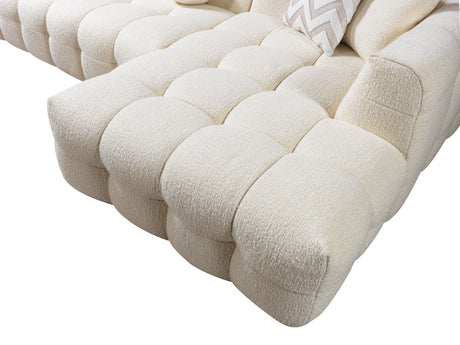 Ivy Ivory Boucle RAF Sectional from Nova Furniture - Luna Furniture