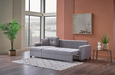 Ivy Koopsi Gray Sleeper Storage Sectional from Bellona - Luna Furniture