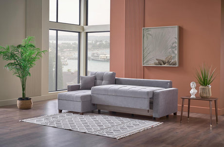 Ivy Koopsi Gray Sleeper Storage Sectional from Bellona - Luna Furniture