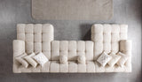 Ivy Sand Boucle Double Chaise 146" Sectional from Nova Furniture - Luna Furniture
