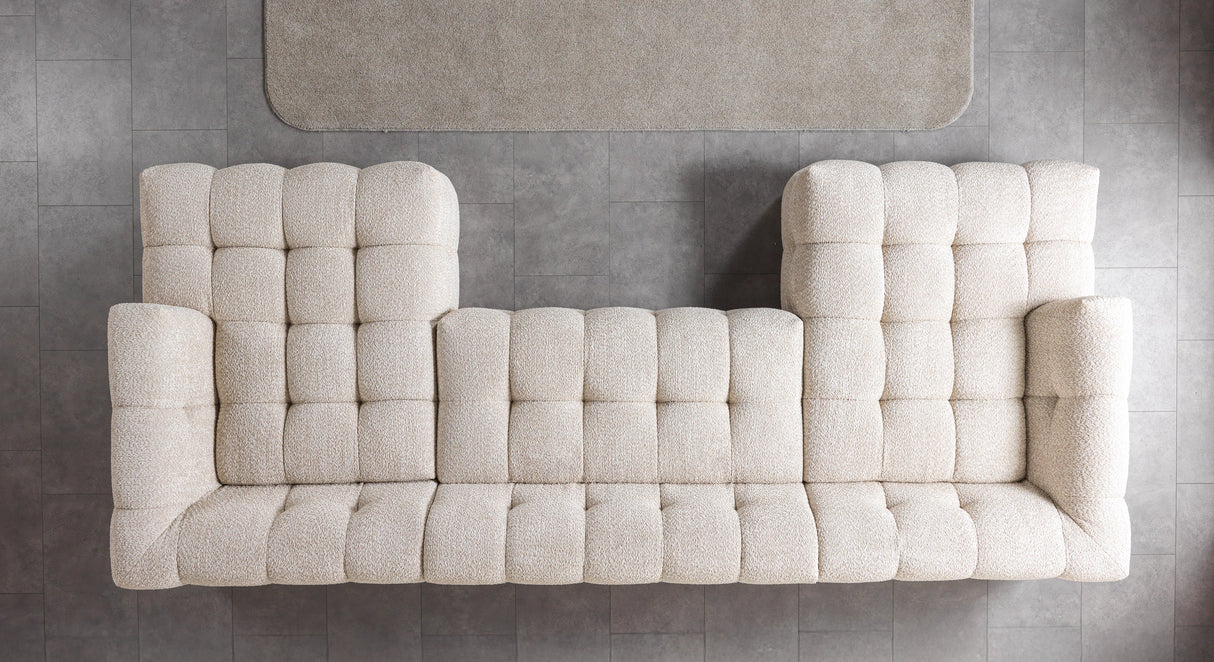 Ivy Sand Boucle Double Chaise 146" Sectional from Nova Furniture - Luna Furniture