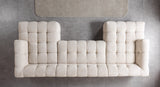 Ivy Sand Boucle Double Chaise 146" Sectional from Nova Furniture - Luna Furniture