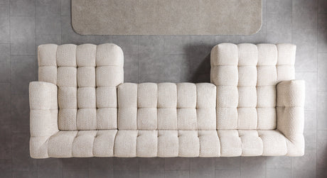 Ivy Sand Boucle Double Chaise 146" Sectional from Nova Furniture - Luna Furniture