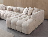 Ivy Sand Boucle Double Chaise 146" Sectional from Nova Furniture - Luna Furniture