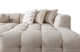 Ivy Sand Boucle Double Chaise 146" Sectional from Nova Furniture - Luna Furniture