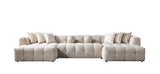 Ivy Sand Boucle Double Chaise 146" Sectional from Nova Furniture - Luna Furniture